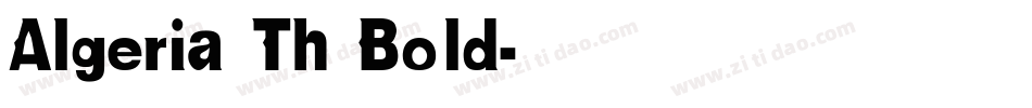 Algeria Th Bold字体转换